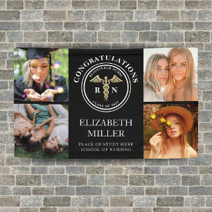 Modern Registered Nurse RN Medical Graduate Photo Banner