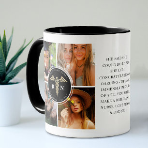 Modern Registered Nurse RN Medical Graduate Photo Mug
