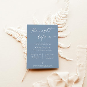 Modern Rehearsal Dinner Invite   The Night Before