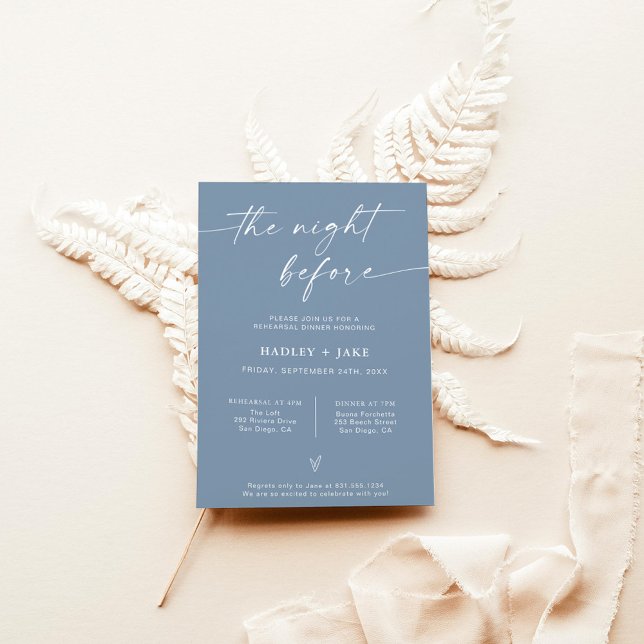 Modern Rehearsal Dinner Invite | The Night Before (Creator Uploaded)