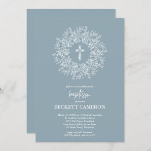Modern Religious Baptism and Christening Invitation