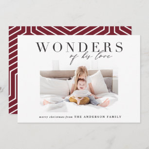 Modern religious chic multi photo christmas holiday card