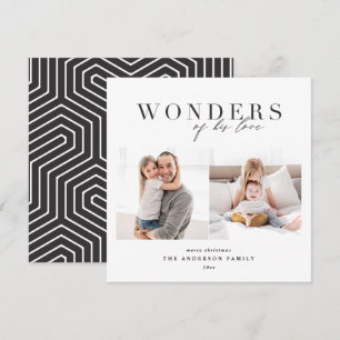 Modern religious chic multi photo christmas holiday card