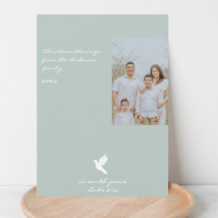Modern religious Christmas photo Holiday Card