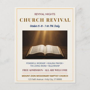 Modern Religious Conference Church Revival Night Flyer