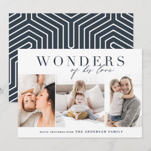 Modern religious multi photo christmas holiday card