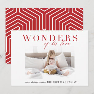 Modern religious multi photo christmas holiday card