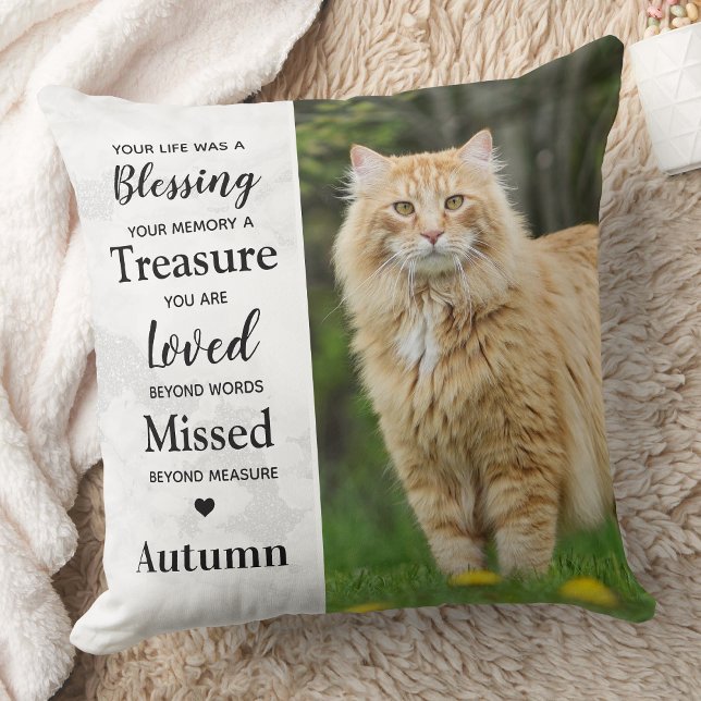 Modern Remembrance Personalised 2 Picture Memorial Cushion (Creator Uploaded)