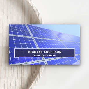 Modern Renewable Energy Solar Panels Business Card