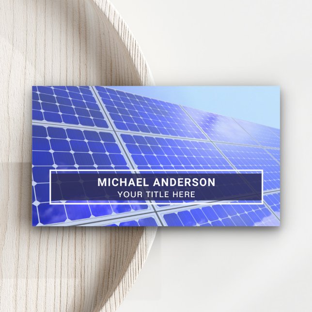 Modern Renewable Energy Solar Panels Business Card (Creator Uploaded)