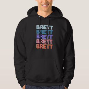Modern Repeated Text Brett Hoodie