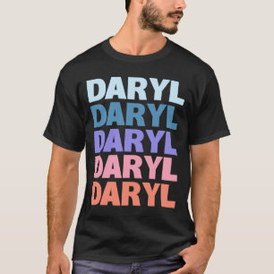 Modern Repeated Text Daryl T-Shirt
