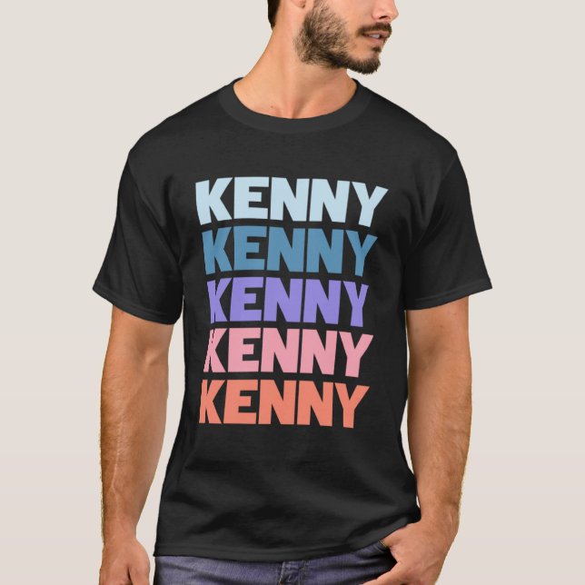 Modern Repeated Text Kenny T-Shirt (Front)