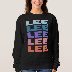 Modern Repeated Text Lee Sweatshirt