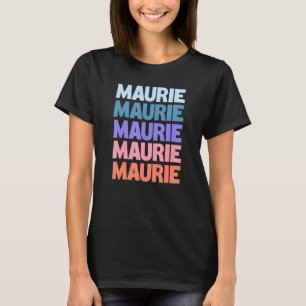 Modern Repeated Text Maurie T-Shirt