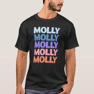 Modern Repeated Text Molly T-Shirt