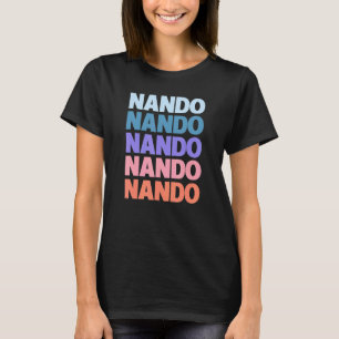 Modern Repeated Text Nando T-Shirt