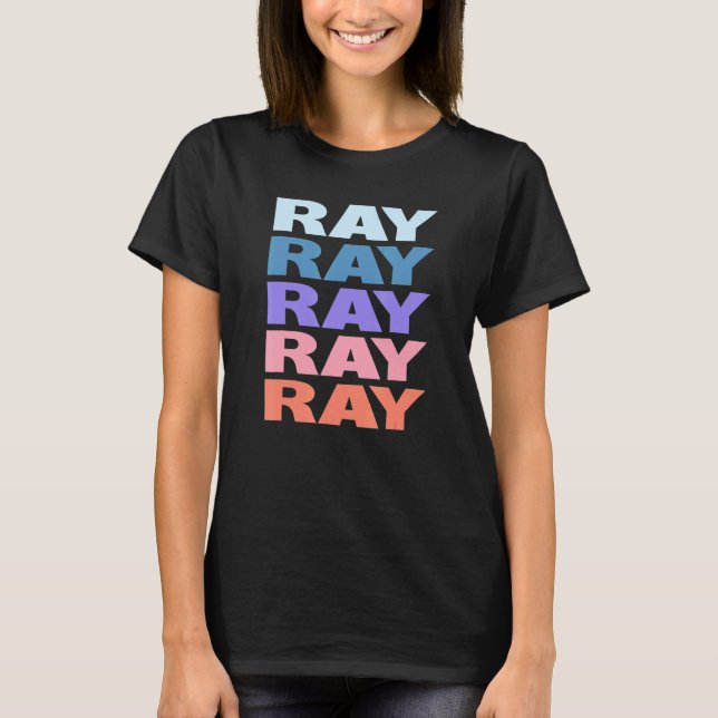 Modern Repeated Text Ray T-Shirt (Front)