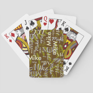 Modern Repeating Name Cool Oversized Playing Cards