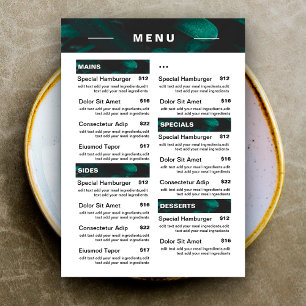 Modern Restaurant Food Drinks Menu   Price List