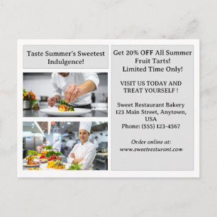Modern Restaurant Marketing Postcard