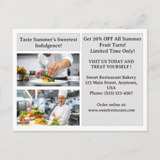 Modern Restaurant Marketing Postcard