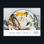 Modern Restaurant New Event Branded Marketing Postcard<br><div class="desc">Modern Restaurant New Event Branded Marketing Postcard. Perfect for caterer,  bakery,  restaurants,  take-out,  take-away and more.</div>