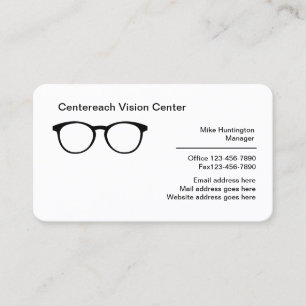 Modern Retail Vision Centre Business Card