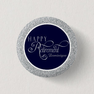 Modern Retirement Party Favour 1 Inch Round Button