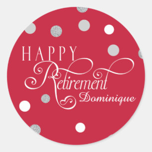 Modern Retirement Party Stickers