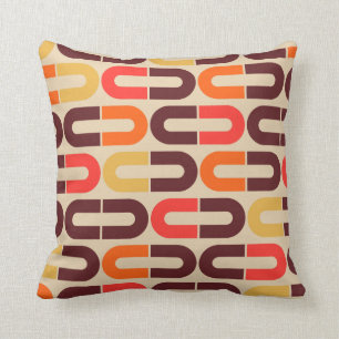 Modern retro 60s 70s style pillow