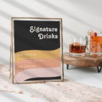 Modern Retro 70's Rainbow Dark Signature Drinks