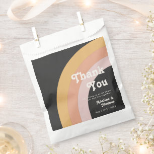Modern Retro 70's Rainbow Dark Thank You Favour Ba Bag