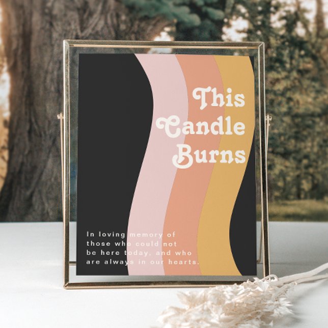 Modern Retro 70's Rainbow | Dark This Candle Burns Poster (Creator Uploaded)