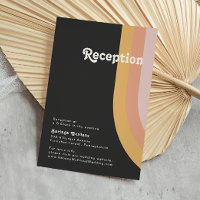 Modern Retro 70's Rainbow Dark Wedding Reception