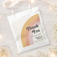 Modern Retro 70's Rainbow Thank You Favour Bag