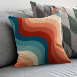 Modern Retro 70s Style Stripes Cushion<br><div class="desc">Modern Retro 70s Style Stripes Throw Pillow</div>