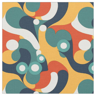 Modern Retro Abstract  Fabric