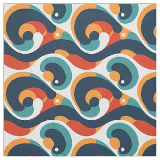 Modern Retro Abstract Groovy Fabric