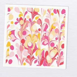 Modern Retro Abstract Pink Napkin
