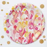 Modern Retro Abstract Pink Paper Plate<br><div class="desc">Featuring a fun modern retro pink and yellow abstract design. Original art by Nic Squirrell.</div>