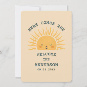 Modern Retro Baby Shower Customisable Sticker  Invitation