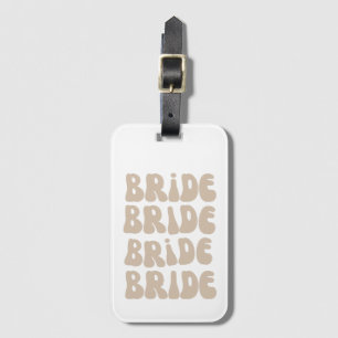 Modern Retro Bride Bachelorette Party Vintage Luggage Tag