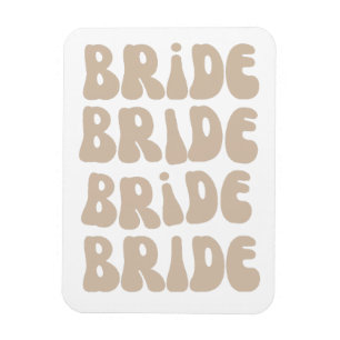 Modern Retro Bride Bachelorette Party Vintage Magnet