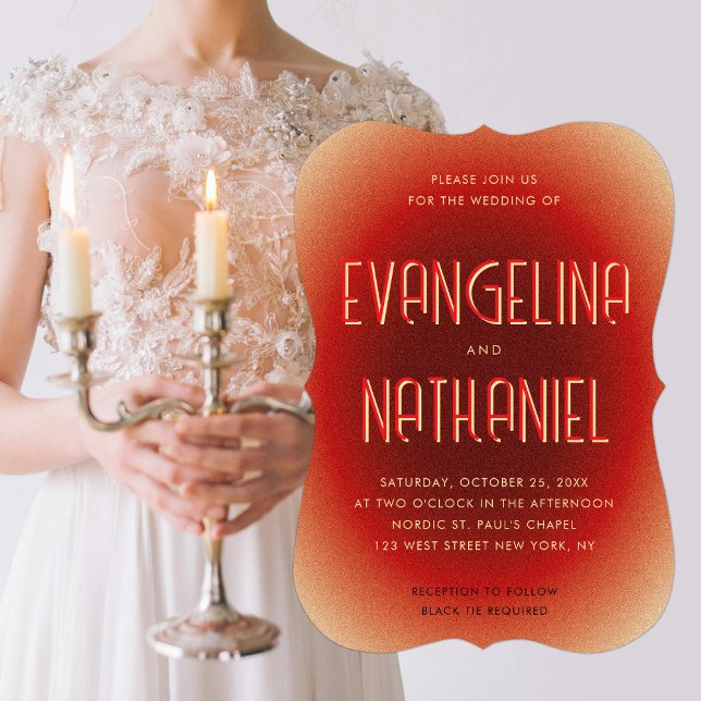 Modern Retro Burgundy Ivory Typography Wedding Invitation (Creator Uploaded)