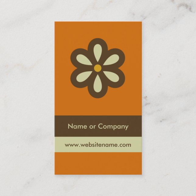 Modern Retro Business Card/Social Networking Card (Front)