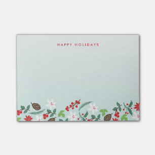 Modern Retro Chic Pattern Holidays Personalised Post-it Notes