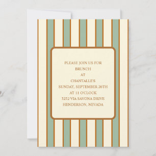 Modern Retro Chilli Lime Stripe Invitation