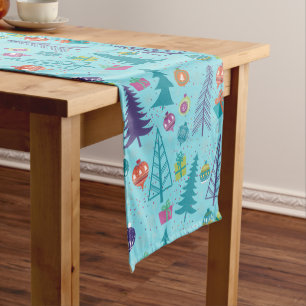 Modern Retro Christmas Long Table Runner