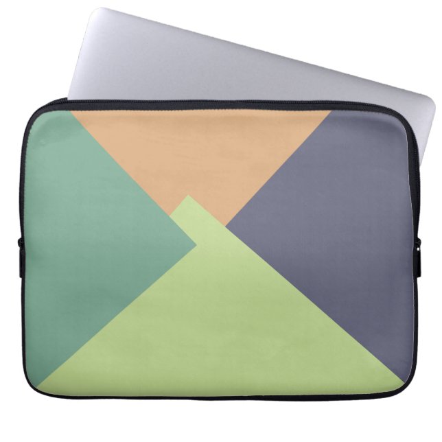 Modern Retro Colour Geometric Pattern #14 Laptop Sleeve (Front)